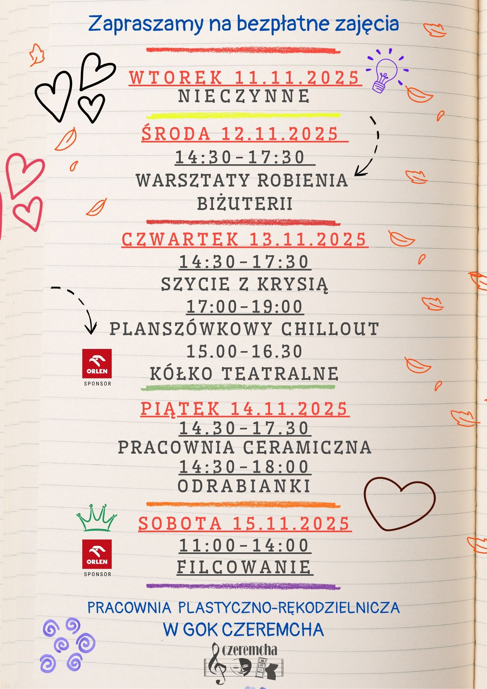 Zajęcia GOK 12-15.11.2025